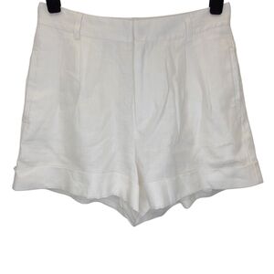 Cami NYC Rabia Linen Shorts White Size 6 NWT